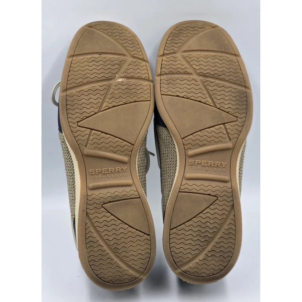 Sperry Top-Sider Angelfish Boat Shoes Women's 7M Navy STS94002 Leather Canvas